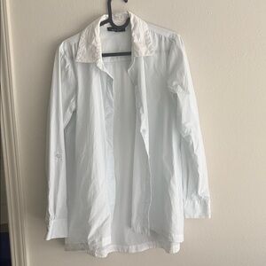 DKNY White Button Down Shirt